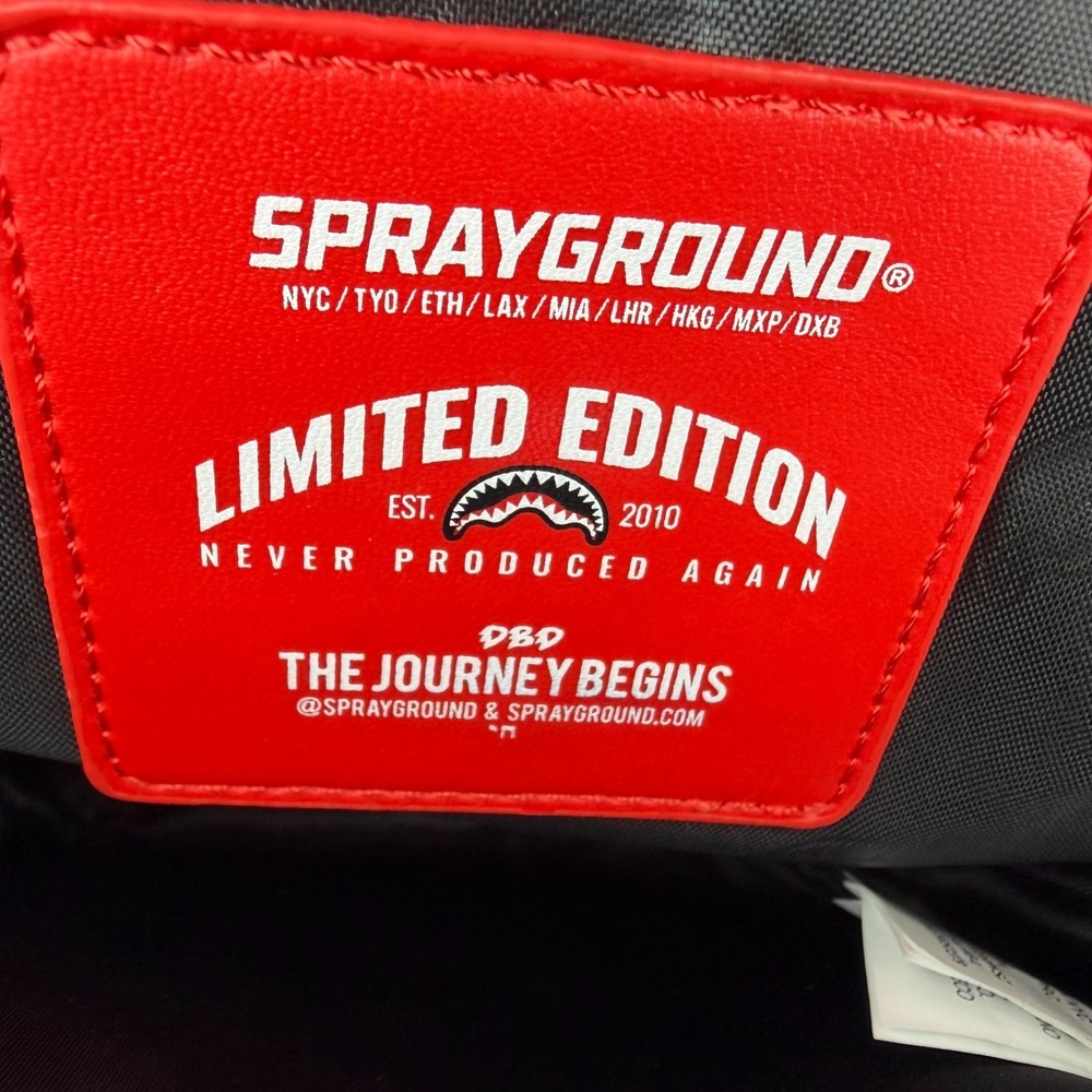 Sprayground Limited Edition Checker Reflective Shark Sling Bag Hangover RARE! - Picture 8 of 9